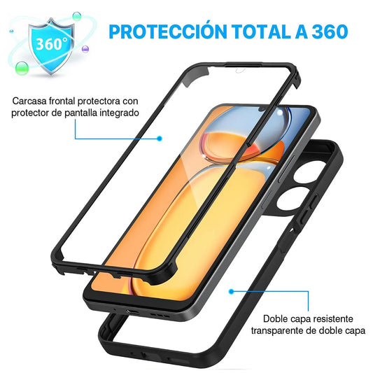 Maska za Xiaomi Poco C65 / Redmi 13C, Techsuit, ColorVerse 360, Crna