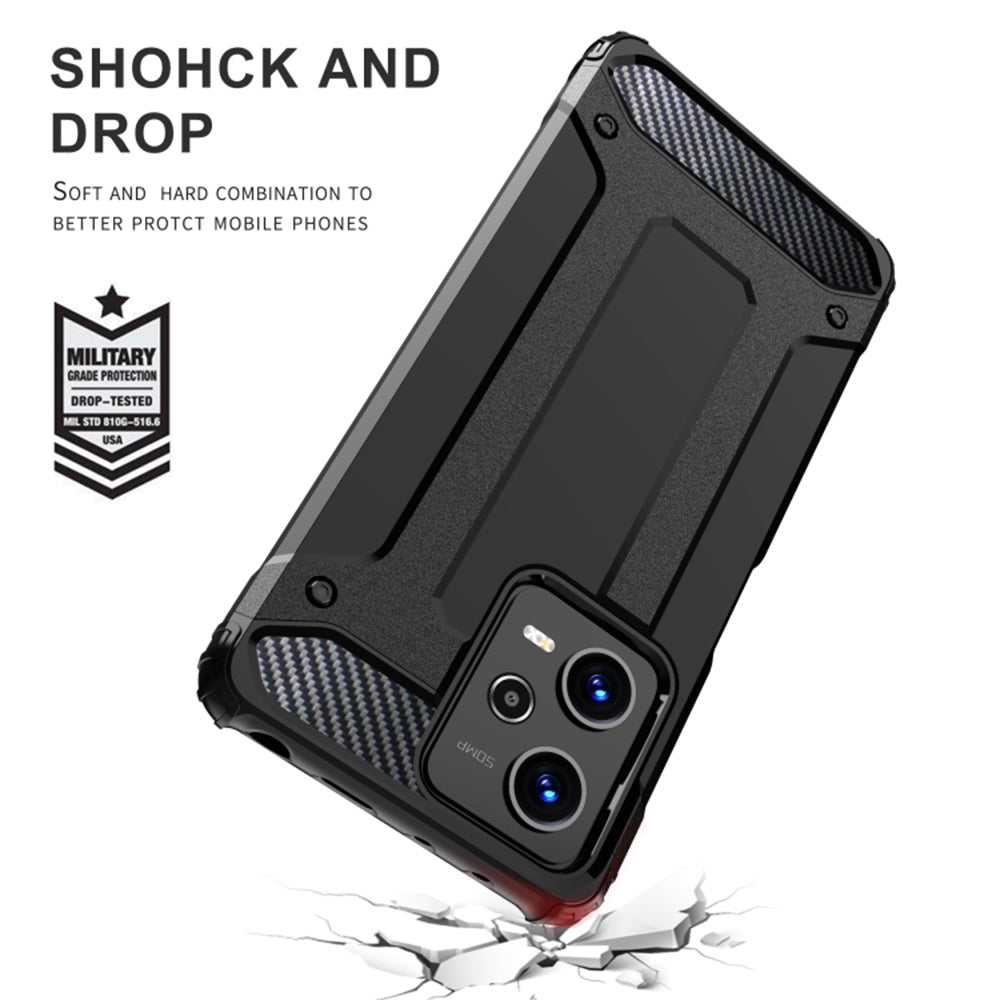 Maska za Xiaomi Poco C65 / Redmi 13C, Techsuit, Hybrid Armor, Crna