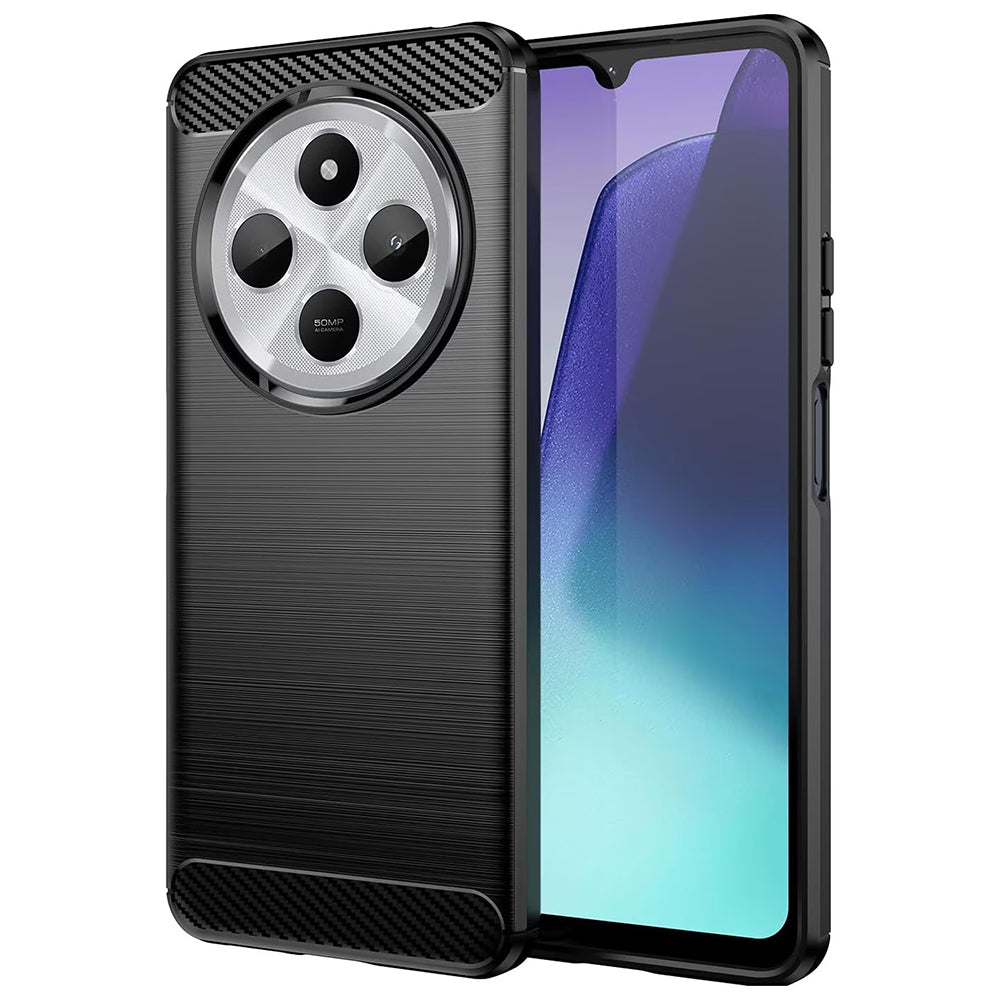 Maska za Xiaomi Poco C75 / Redmi 14C, Techsuit, Karbon, Crna