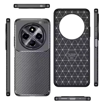 Maska za Xiaomi Poco C75 / Redmi 14C, Techsuit, CarbonFiber, Crna