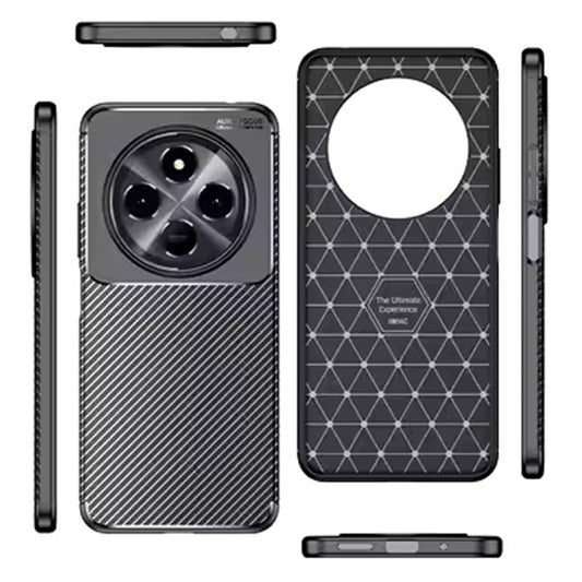 Maska za Xiaomi Poco C75 / Redmi 14C, Techsuit, CarbonFiber, Crna
