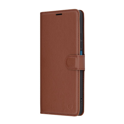 Futrola za Xiaomi Poco C75 / Redmi 14C, Techsuit, Kožna Folio, Smeđa