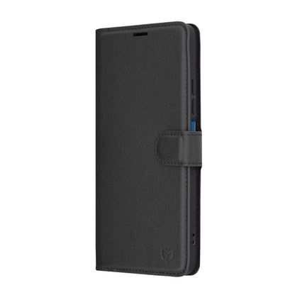 Futrola za Xiaomi Poco C75 / Redmi 14C, Techsuit, Kožna Folio, Crna