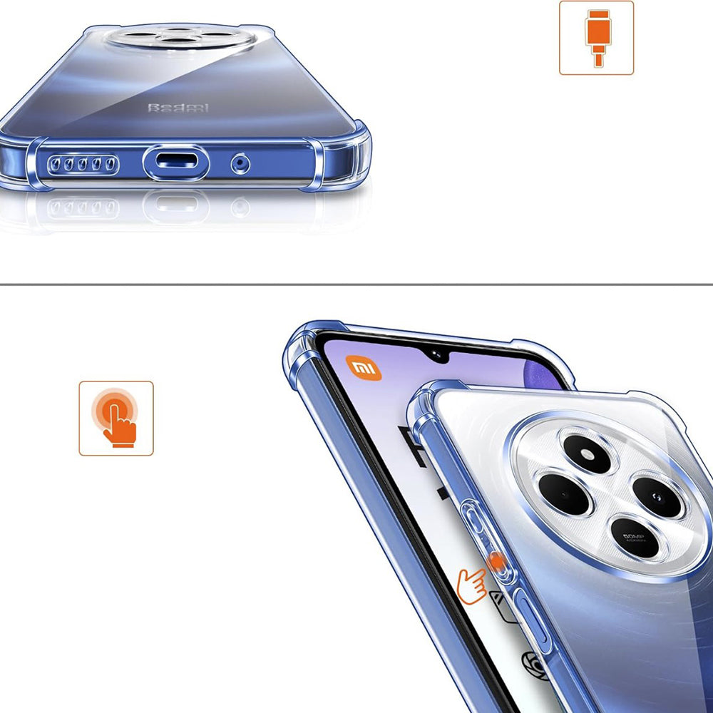 Maska za Xiaomi Poco C75 / Redmi 14C, Techsuit, Shockproof Clear, Prozirna