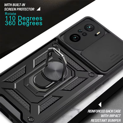Maska za Xiaomi Poco F3 / Mi 11i, Techsuit, CamShield, Crna