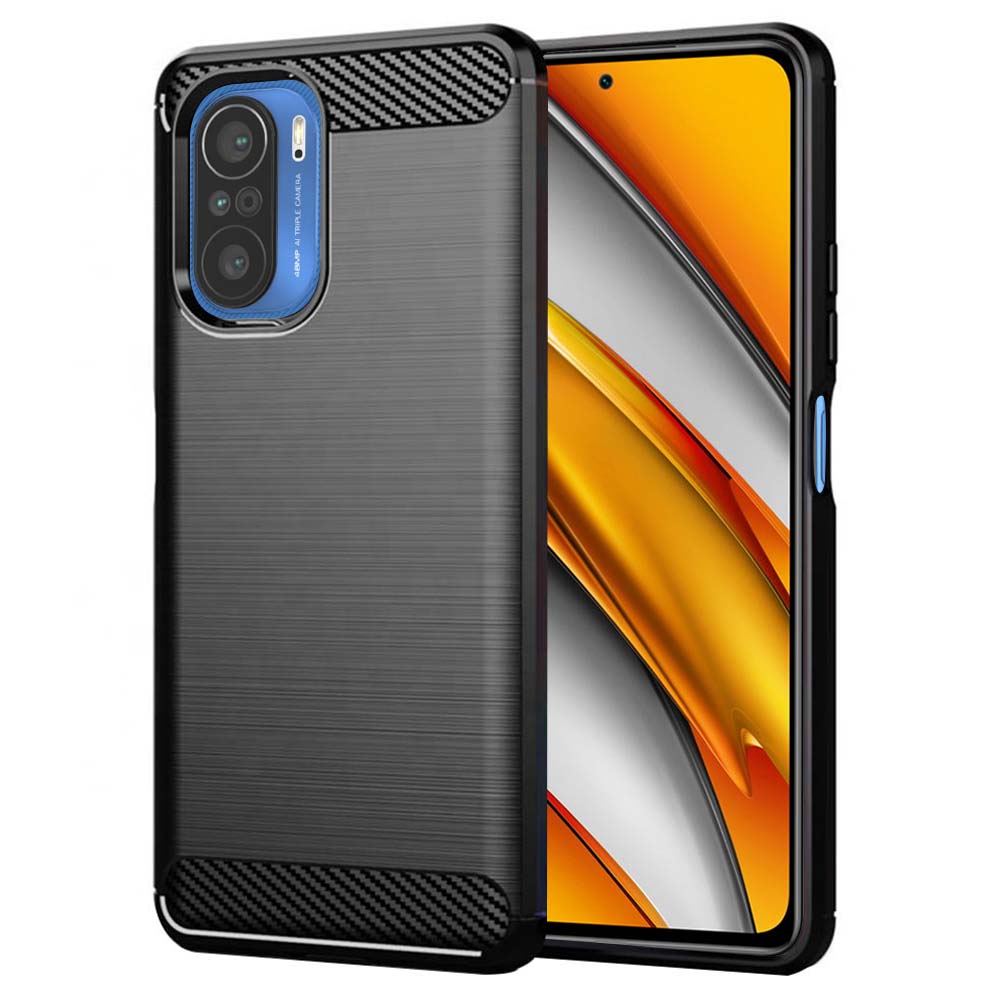 Maska za Xiaomi Poco F3 / Mi 11i, Techsuit, Karbon, Crna