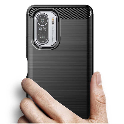 Maska za Xiaomi Poco F3 / Mi 11i, Techsuit, Karbon, Crna
