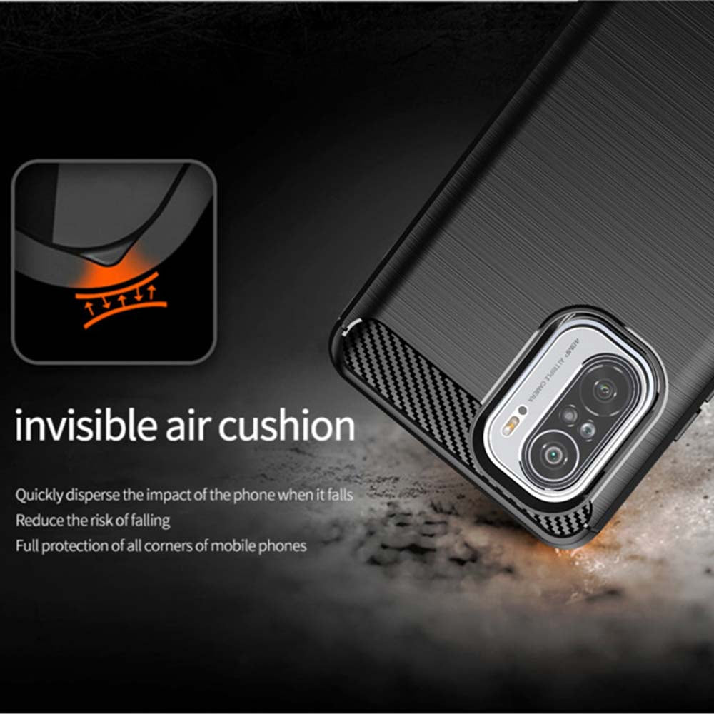 Maska za Xiaomi Poco F3 / Mi 11i, Techsuit, Karbon, Crna