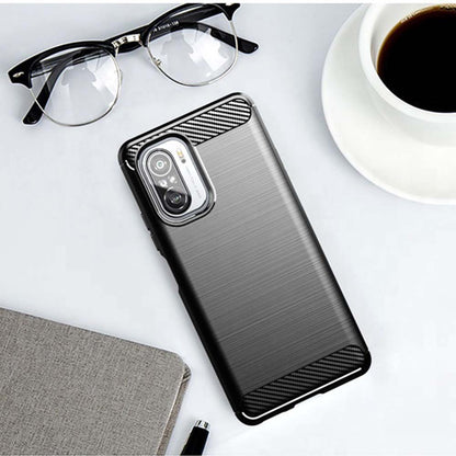 Maska za Xiaomi Poco F3 / Mi 11i, Techsuit, Karbon, Crna