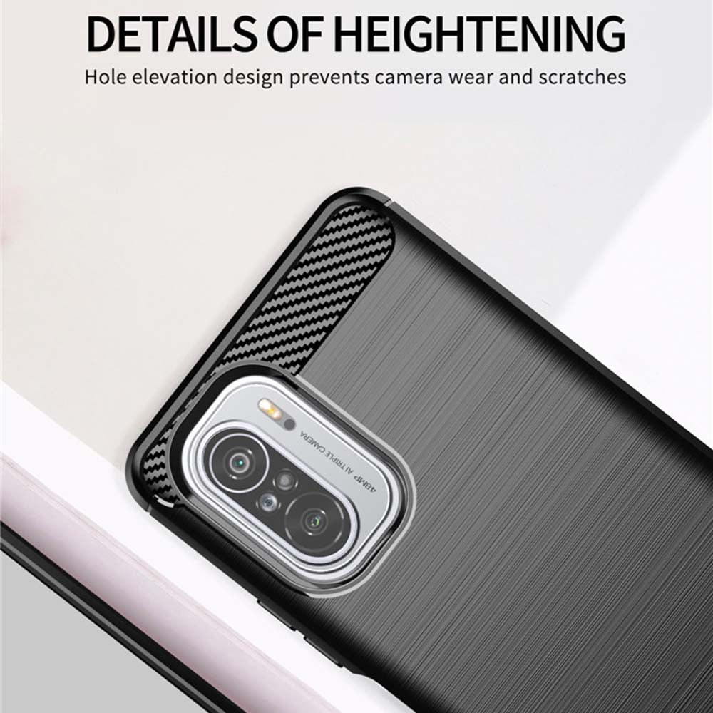 Maska za Xiaomi Poco F3 / Mi 11i, Techsuit, Karbon, Crna