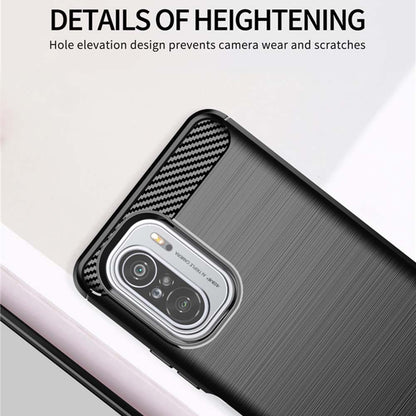 Maska za Xiaomi Poco F3 / Mi 11i, Techsuit, Karbon, Crna
