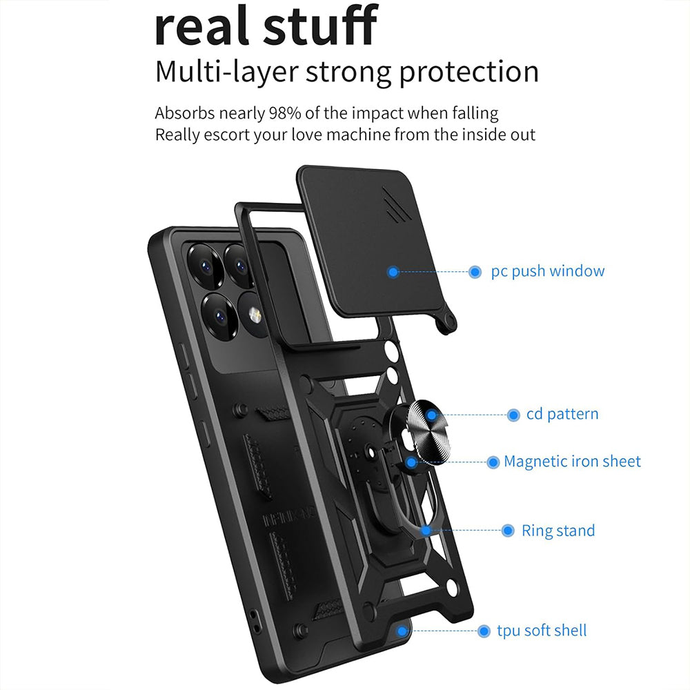 Maska za Xiaomi Poco F6 Pro, Techsuit, CamShield, Plava