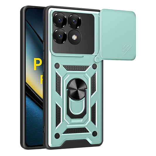 Maska za Xiaomi Poco F6 Pro, Techsuit, CamShield, Zelena