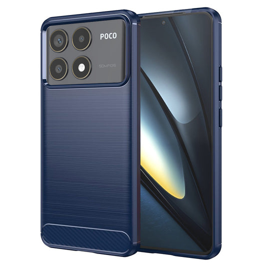 Maska za Xiaomi Poco F6 Pro, Techsuit, Karbon, Plava