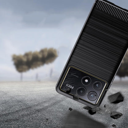 Maska za Xiaomi Poco F6 Pro, Techsuit, Karbon, Plava