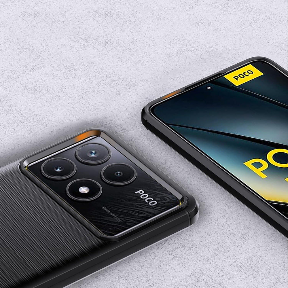 Maska za Xiaomi Poco F6 Pro, Techsuit, Karbon, Plava