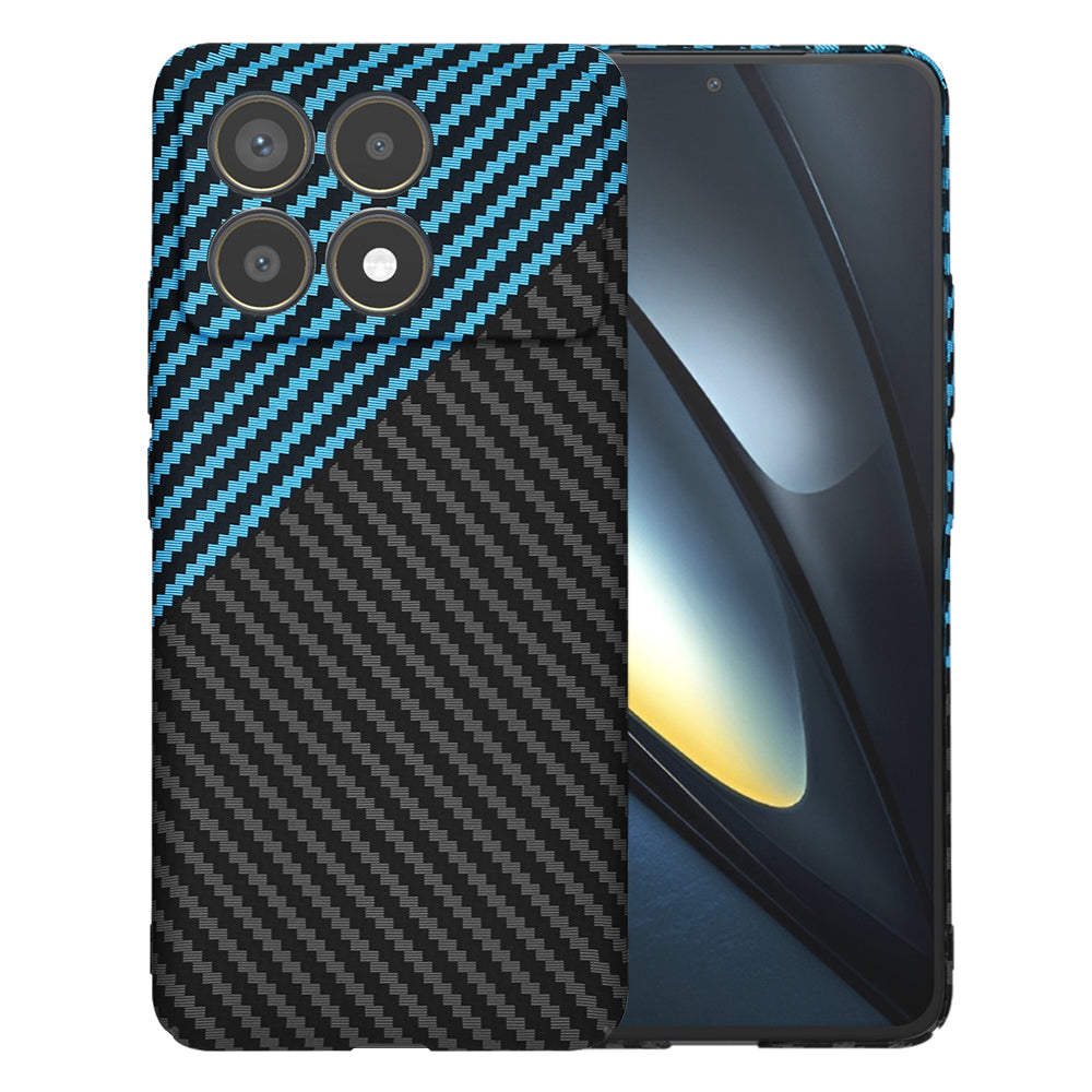 Maska za Xiaomi Poco F6 Pro, Techsuit, Carbonite FiberShell, Crno Plava