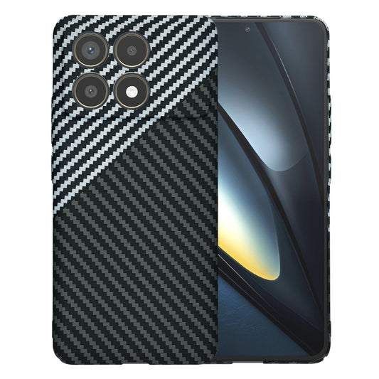 Maska za Xiaomi Poco F6 Pro, Techsuit, Carbonite FiberShell, Crno Siva