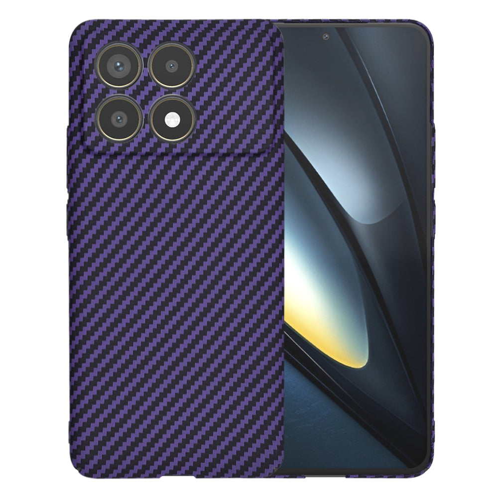 Maska za Xiaomi Poco F6 Pro, Techsuit, Carbonite FiberShell, Ljubičasta