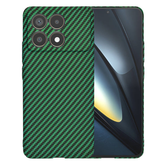 Maska za Xiaomi Poco F6 Pro, Techsuit, Carbonite FiberShell, Zelena