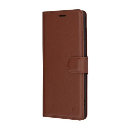Futrola za Xiaomi Poco F6 Pro, Techsuit, Kožna Folio, Smeđa