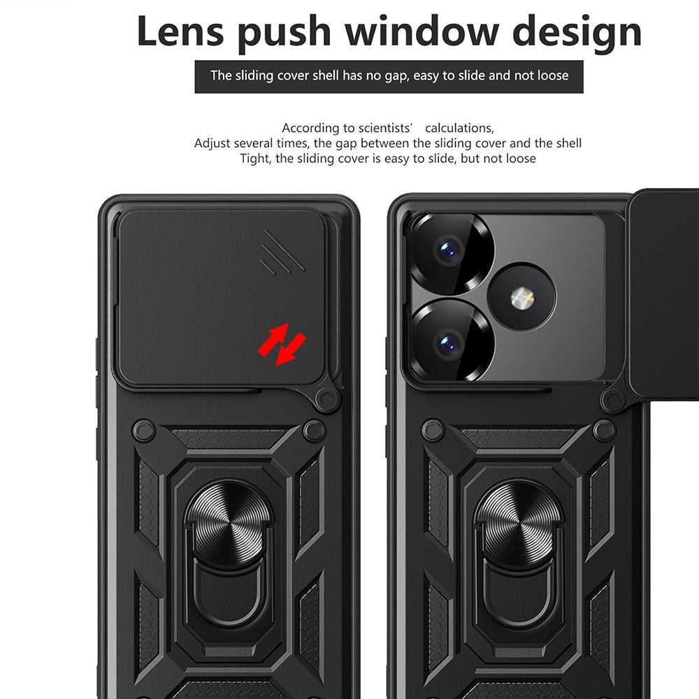 Maska za Xiaomi Poco F6, Techsuit, CamShield, Crna