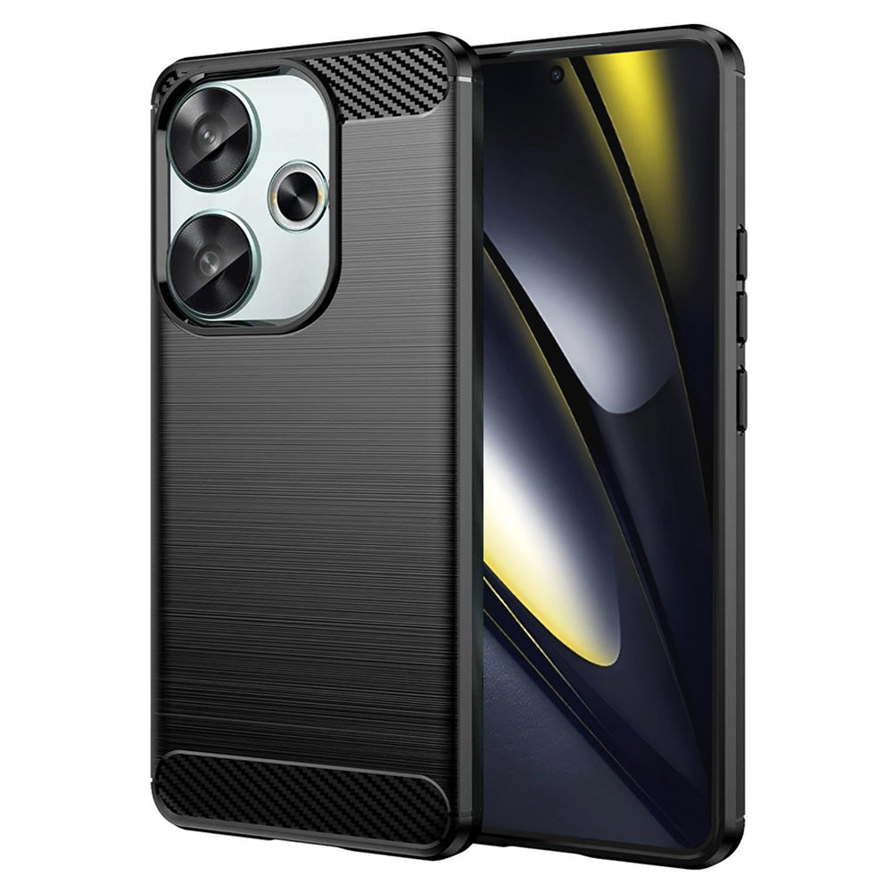 Maska za Xiaomi Poco F6, Techsuit, Karbon, Crna