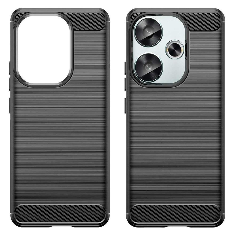 Maska za Xiaomi Poco F6, Techsuit, Karbon, Crna