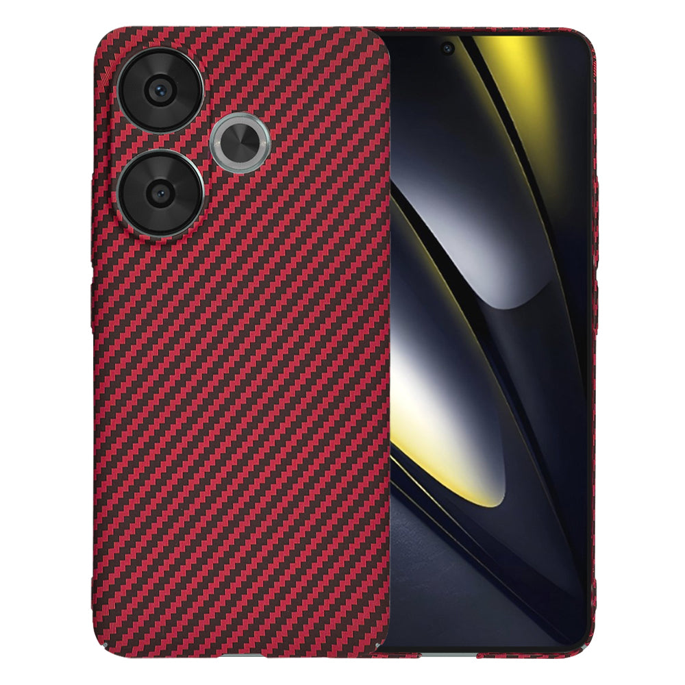 Maska za Xiaomi Poco F6, Techsuit, Carbonite FiberShell, Crvena