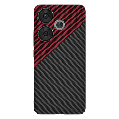 Maska za Xiaomi Poco F6, Techsuit, Carbonite FiberShell, Crno Crvena