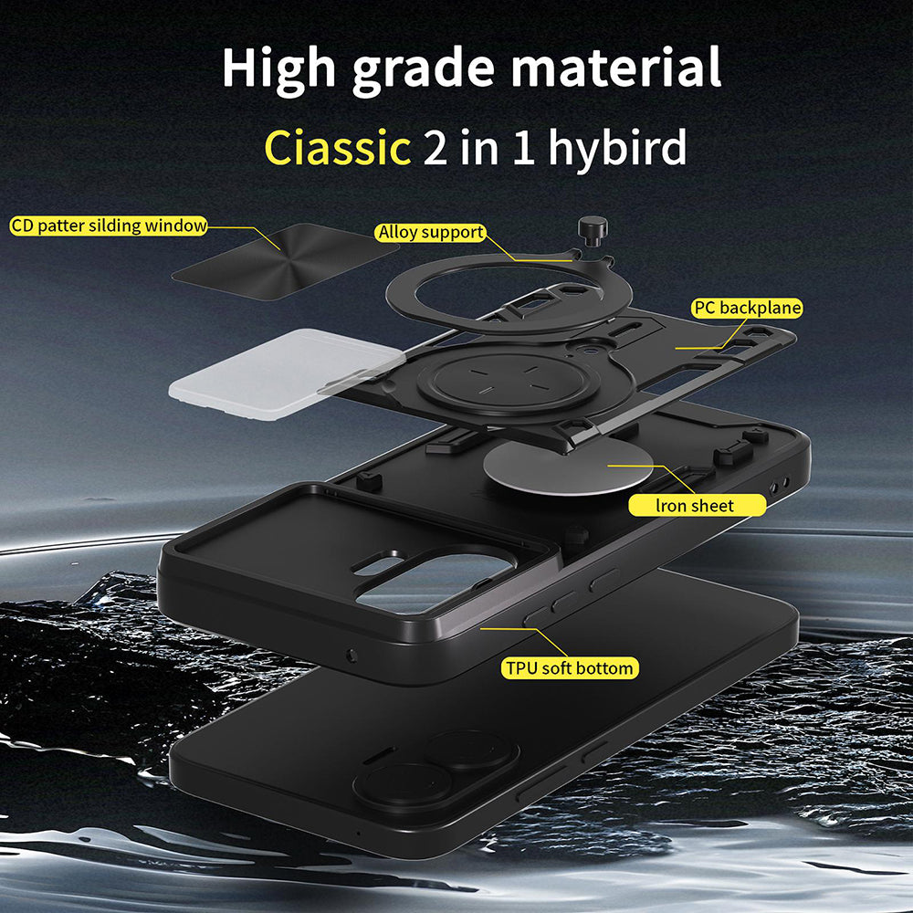Maska za Xiaomi Poco F7, Techsuit, CamGuard Pro, Crna