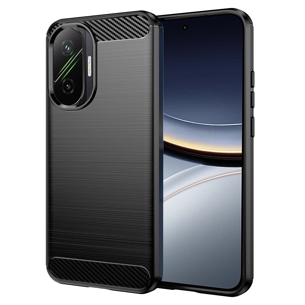 Maska za Xiaomi Poco F7, Techsuit, Karbon, Crna