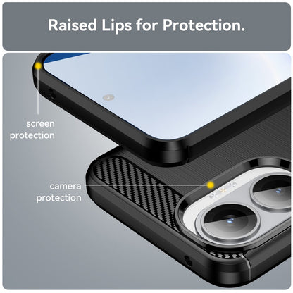 Maska za Xiaomi Poco F7, Techsuit, Karbon, Crna