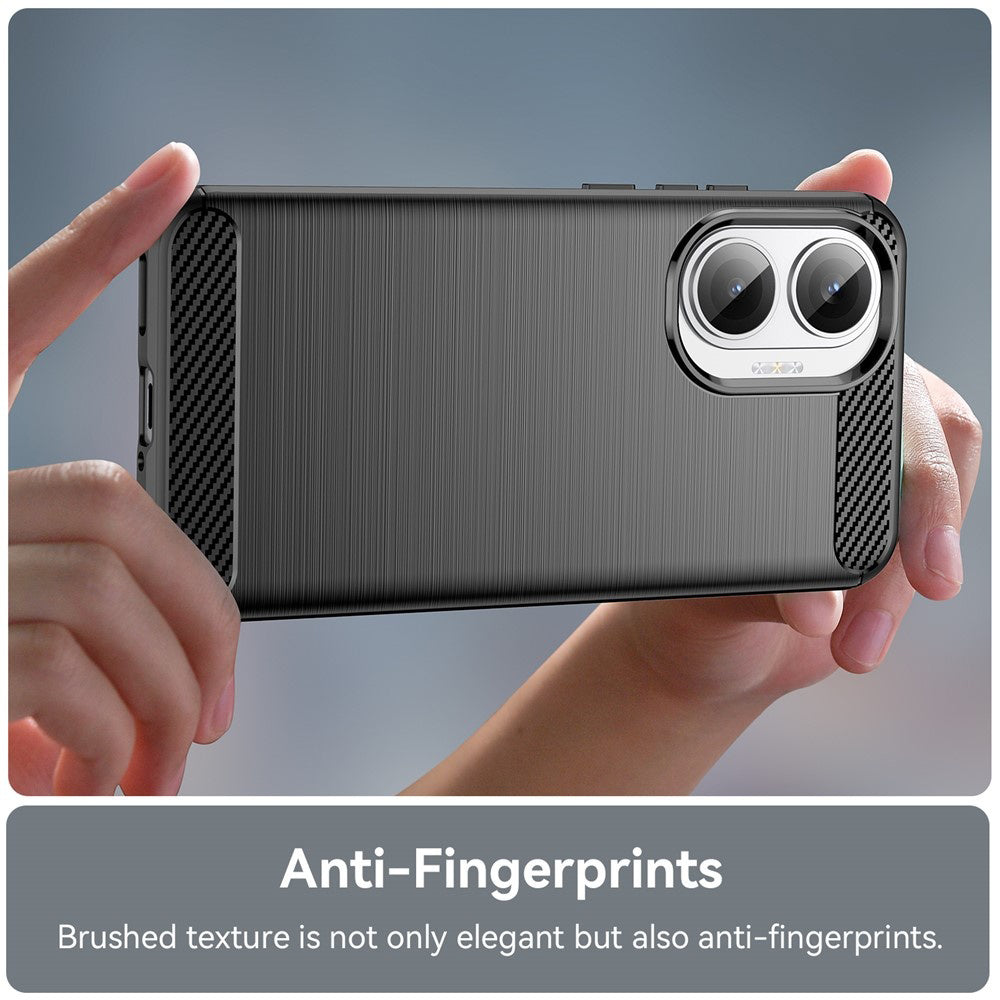 Maska za Xiaomi Poco F7, Techsuit, Karbon, Crna