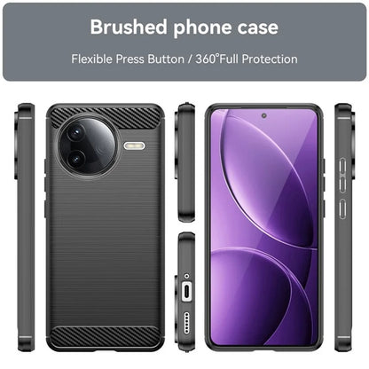 Maska za Xiaomi Poco F7 Ultra, Techsuit, Karbon, Crna