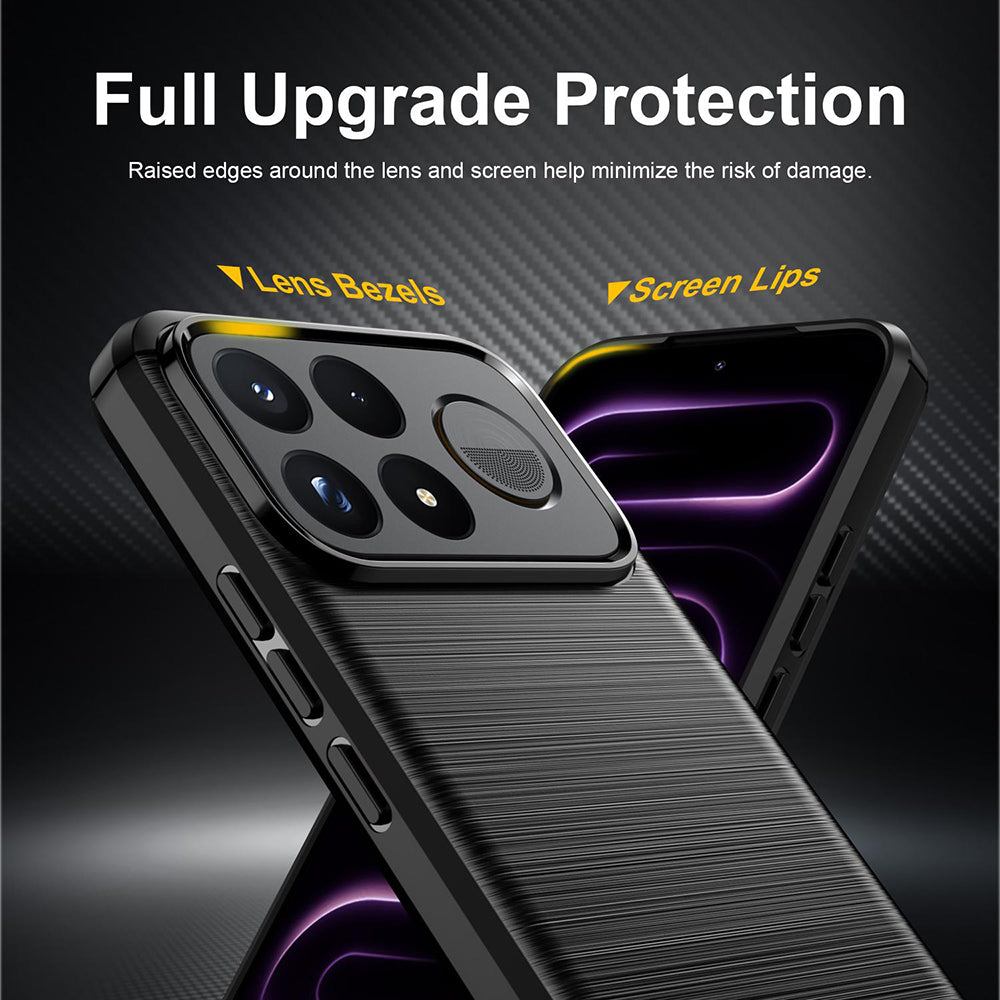 Maska za Xiaomi Poco F9 Pro, Techsuit, Karbon, Crna