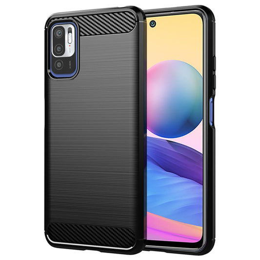 Maska za Xiaomi Poco M3 Pro 5G / Redmi Note 10 5G, Techsuit, Karbon, Crna