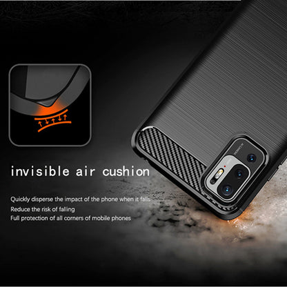 Maska za Xiaomi Poco M3 Pro 5G / Redmi Note 10 5G, Techsuit, Karbon, Crna