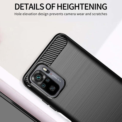 Maska za Xiaomi Poco M5s / Redmi Note 10S / Note 10, Techsuit, Karbon, Crna