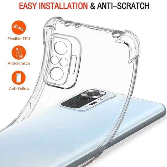 Maska za Xiaomi Poco M5s / Redmi Note 10S / Note 10, Techsuit, Otporna na udarce, Prozirna