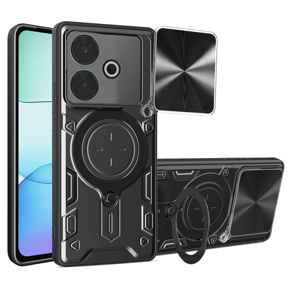 Maska za Xiaomi Poco M6 4G / Redmi 13, Techsuit, CamGuard Pro, Crna