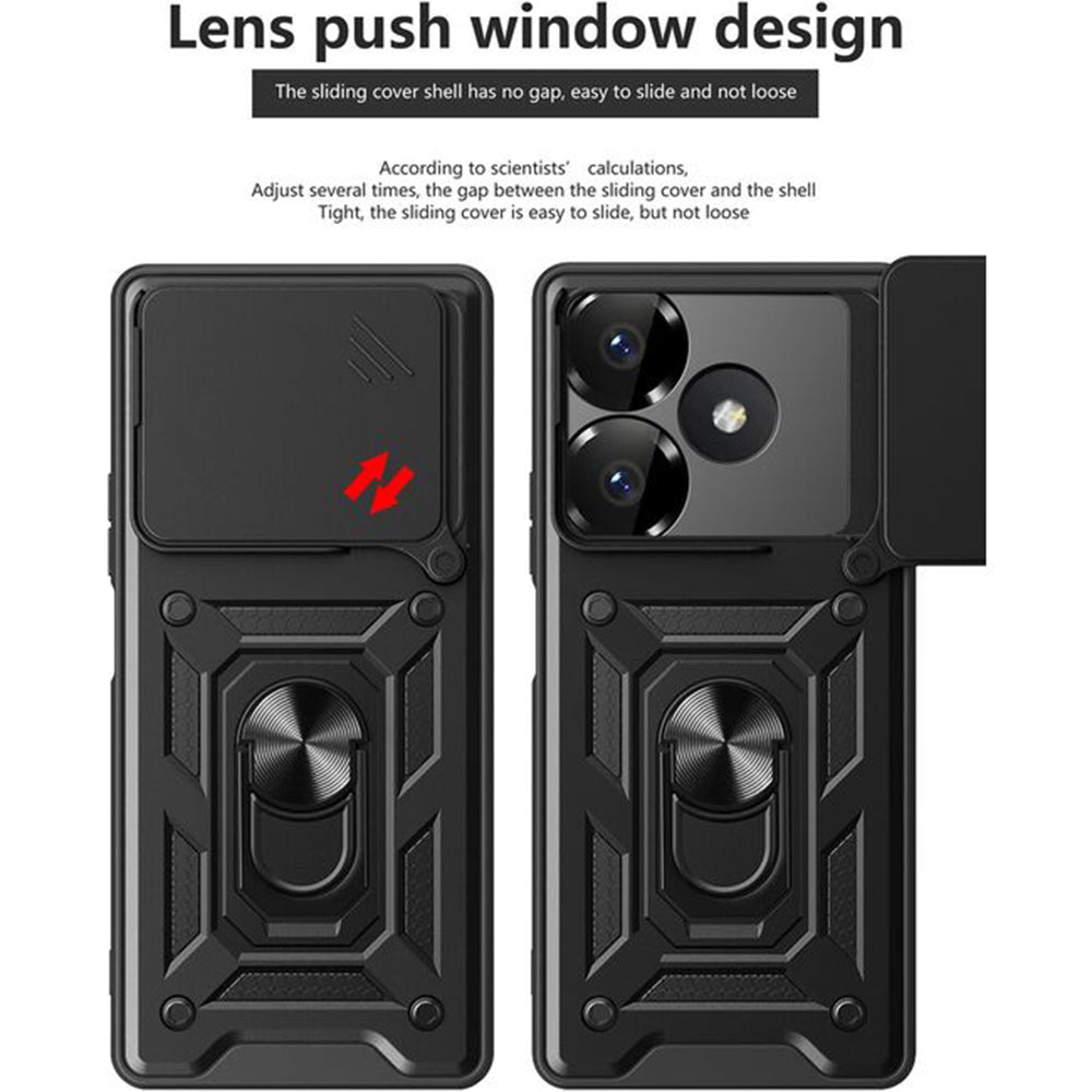 Maska za Xiaomi Poco M6 4G / Redmi 13, Techsuit, CamShield, Crna