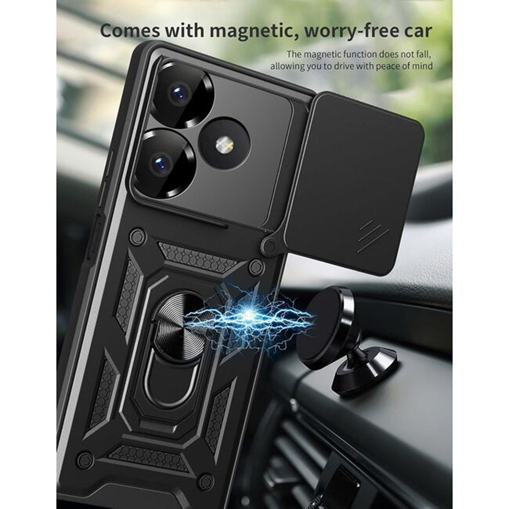 Maska za Xiaomi Poco M6 4G / Redmi 13, Techsuit, CamShield, Crna