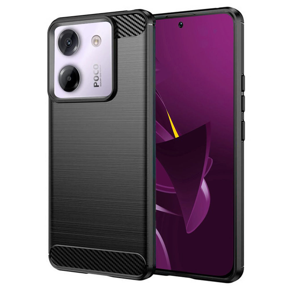 Maska za Xiaomi Poco M7 Pro 5G, Techsuit, Karbon, Crna