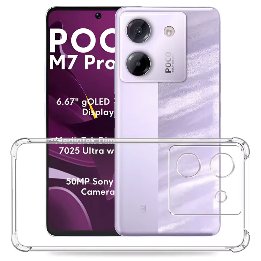 Maska za Xiaomi Poco M7 Pro 5G, Techsuit, Otporna na udarce, Prozirna