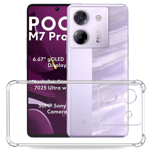 Maska za Xiaomi Poco M7 Pro 5G, Techsuit, Otporna na udarce, Prozirna