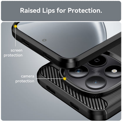 Futrola za Xiaomi Poco M8 Pro / Redmi Note 15 Pro+ 5G, Techsuit, Karbon, Crna