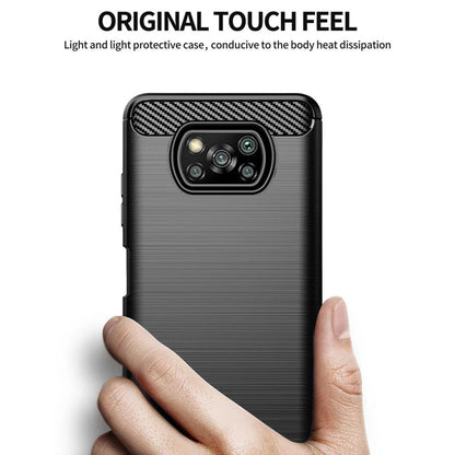 Maska za Xiaomi Poco X3 Pro / X3 NFC / X3, Techsuit, Karbon, Crna