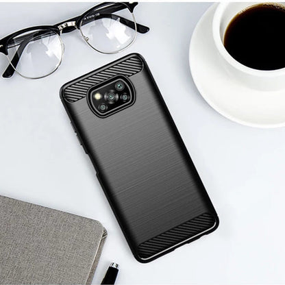 Maska za Xiaomi Poco X3 Pro / X3 NFC / X3, Techsuit, Karbon, Crna