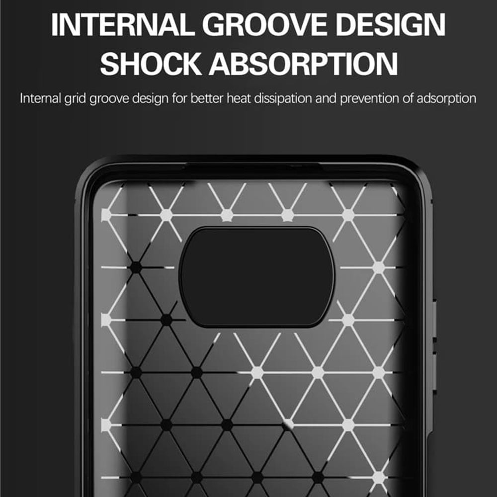 Maska za Xiaomi Poco X3 Pro / X3 NFC / X3, Techsuit, Karbon, Crna